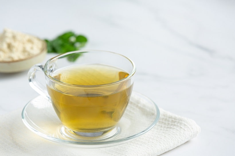 چای سبز شیرین ماده غذایی برای سلامت پوست